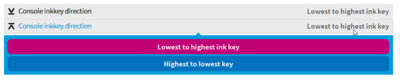 2. Console's ink-key 
direction